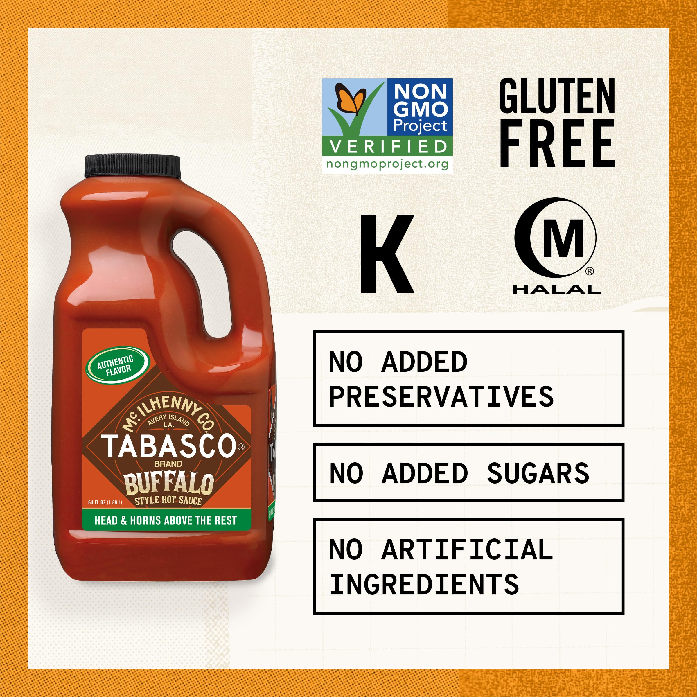 Amazon.com : TABASCO Pepper Sauce- 64 Oz. - 1/2 Gallon (Buffalo